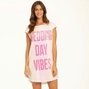 Hayley Paige Solid Sequin Wedding Day Vibes Dress